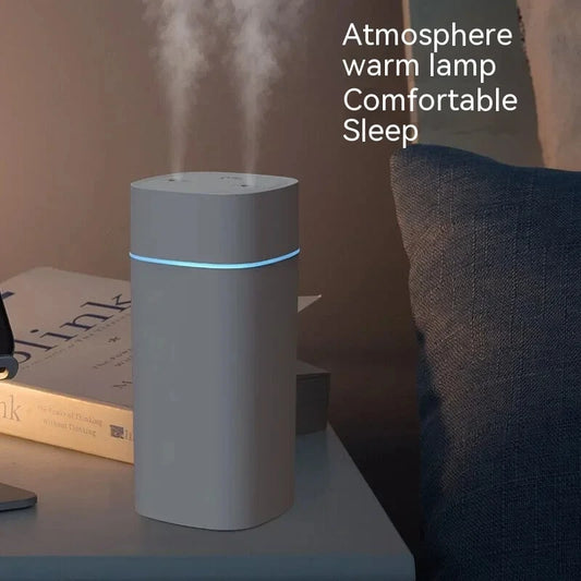 Humidificador de Aire 4 en 1: Alta Capacidad, Doble Boquilla, Difusor de Aceites Esenciales y Luz Nocturna Silenciosa