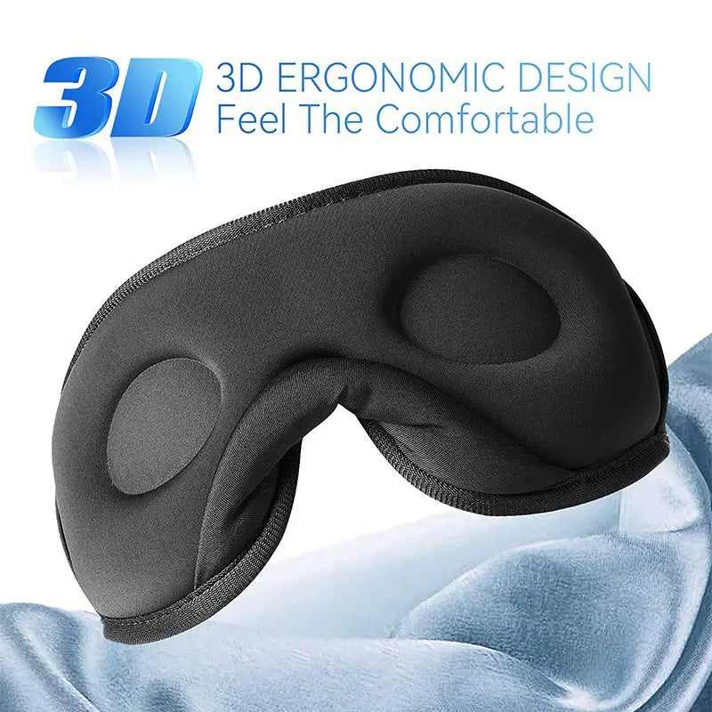 Máscara 3D para Dormir con Auriculares Bluetooth 5.0 – Confort Inalámbrico para Viajes y Descanso